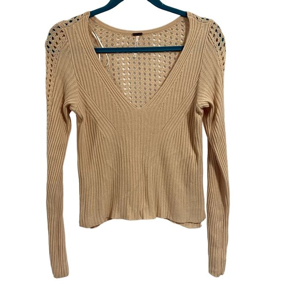 Free‎ People Starlight Ribbed Tunic Sweater Size M - Picture 1 of 6